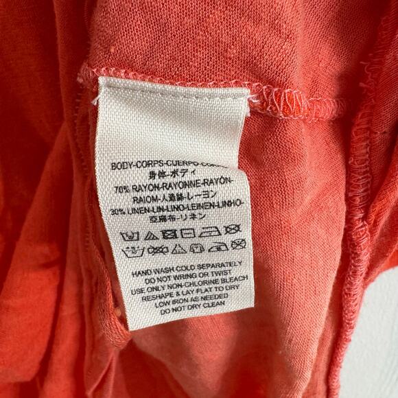 Free People We the Free Light Red Loose Fit Tank Top Size Small New - Picture 4 of 5